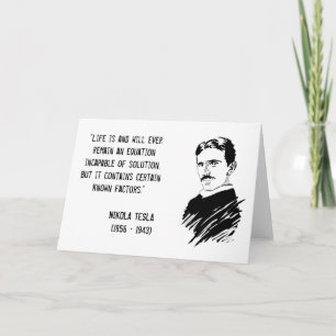 Awesome Tesla Genius Inventor Greeting Card
