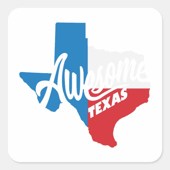 Awesome Texas II Square Sticker (Front)