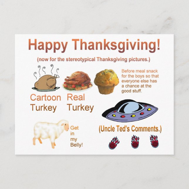 Awesome Thanksgiving Shirt Holiday Postcard (Front)