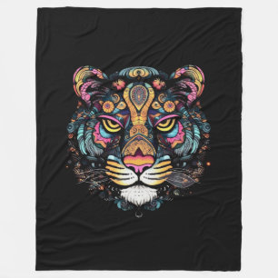 Awesome Tiger Head Fleece Blanket