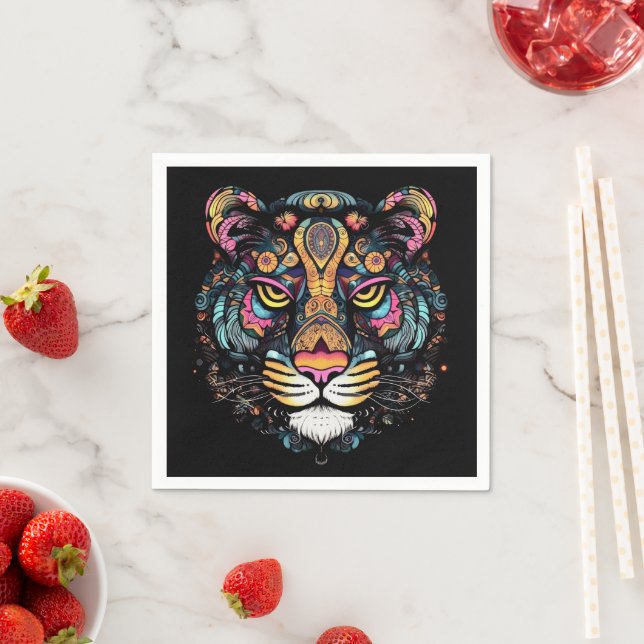 Awesome Tiger Head  Napkin (Insitu)