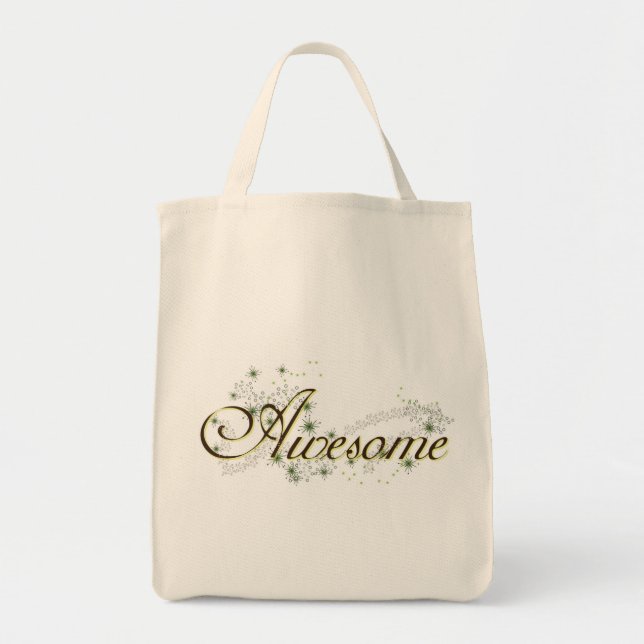'awesome' Tote Bag (Front)