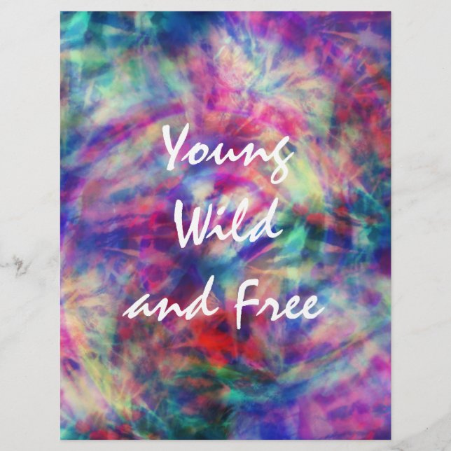Awesome trendy tribal tie dye young wild and free flyer (Front)