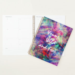 Awesome trendy tribal tie dye young wild and free planner