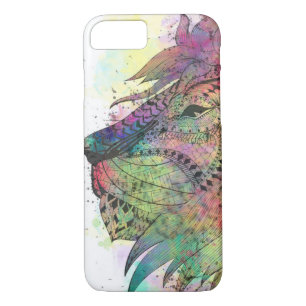 Awesome tribal watercolor lion design iPhone 8/7 case