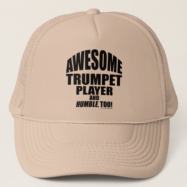 Awesome Trumpet Player Trucker Hat (Front)