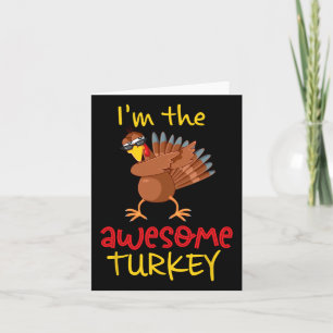 Awesome Turkey Matching Family Group Thanksgiving Card