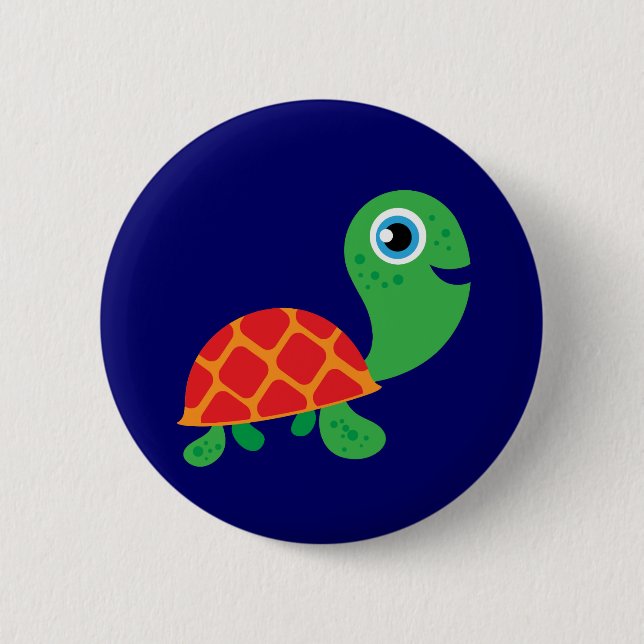 Awesome Turtle 6 Cm Round Badge (Front)