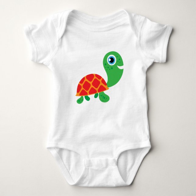 Awesome Turtle Baby Bodysuit (Front)