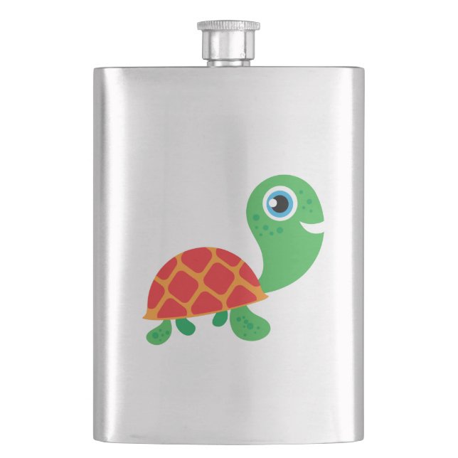 Awesome Turtle Hip Flask (Front)