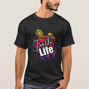 Awesome Turtle Life Sea Beach Design T-Shirt