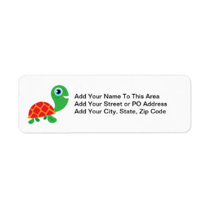 Awesome Turtle Return Address Label