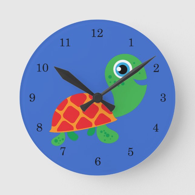 Awesome Turtle Round Clock (Front)