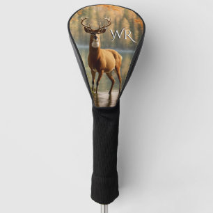 Awesome Twelve Point Buck Autumn Waters Monogram Golf Head Cover