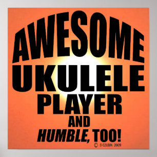 Awesome Ukulele Player Poster