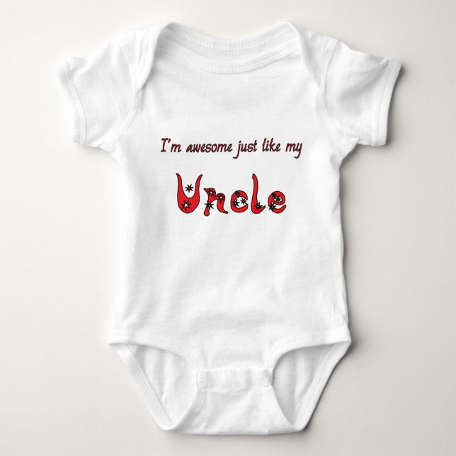 Awesome Uncle Baby Bodysuit (Front)