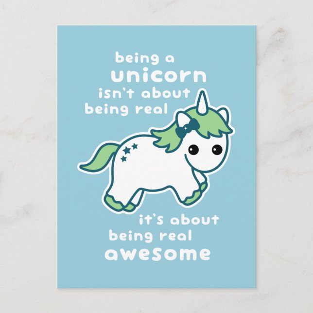 Awesome Unicorn Postcard (Front)