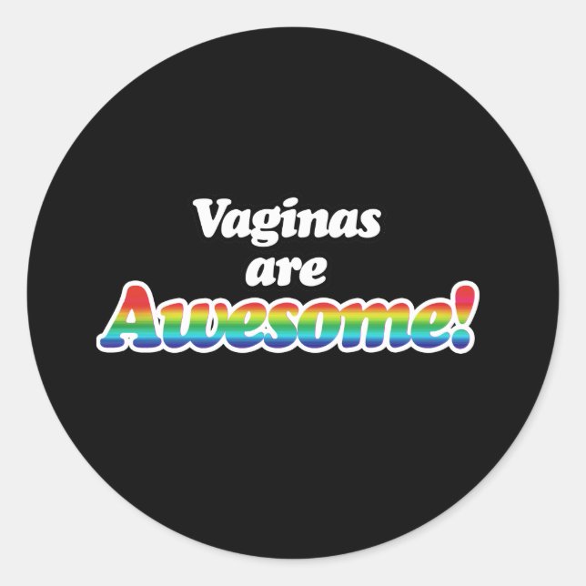 AWESOME V CLASSIC ROUND STICKER (Front)