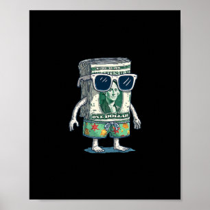 Awesome Vacation Dollar Bill Costume For Boys And Poster