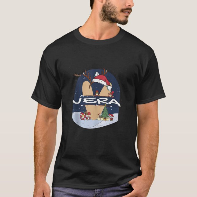 Awesome Vera Name w Santa Hat in Xmas Theme Christ T-Shirt (Front)