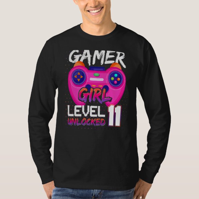 Awesome Video Games Controller Level 11 Unlocked G T-Shirt (Front)