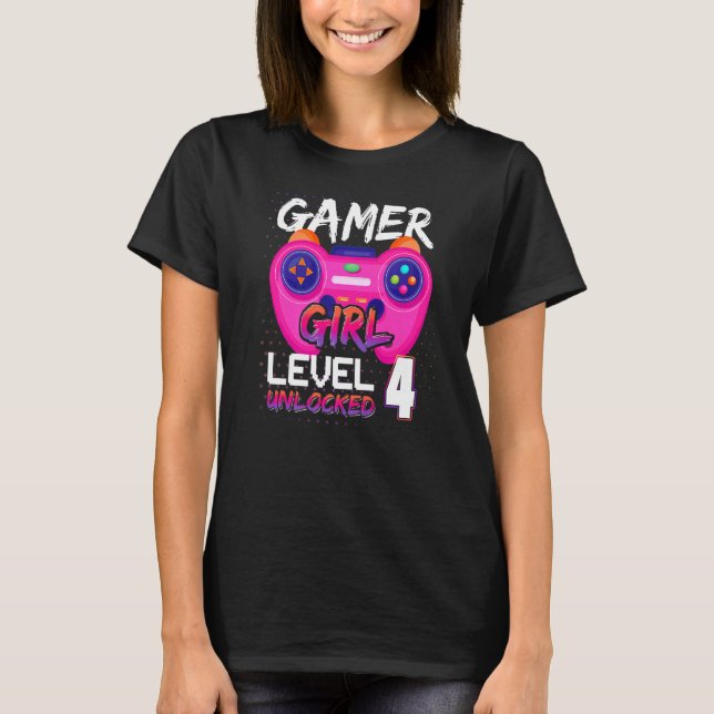 Awesome Video Games Controller Level 4 Unlocked Ga T-Shirt (Front)