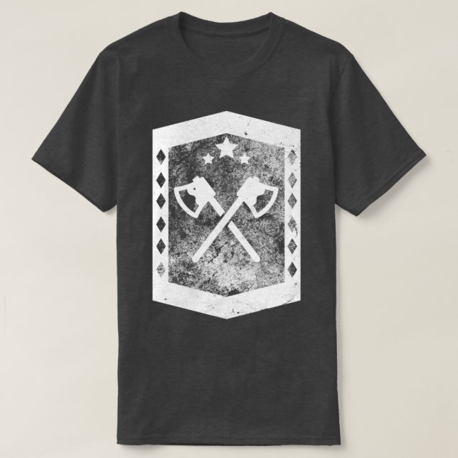 Awesome Viking Axes Cool Historic Combat Weapons T-Shirt (Design Front)