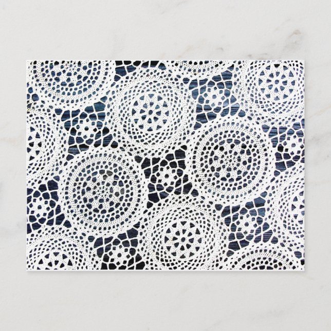 Awesome Vintage Crocheted Doily Design Postcard (Front)
