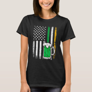 Awesome Vintage Irish Beer American Flag St Patric T-Shirt