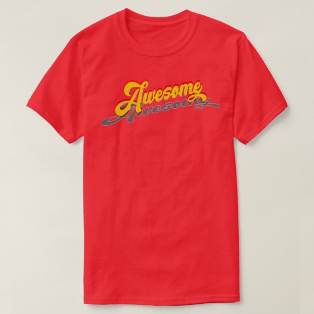 Awesome Vintage Lettering  T-Shirt (Design Front)