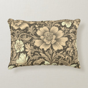 Awesome Vintage Sepia Floral Pattern  Decorative Cushion