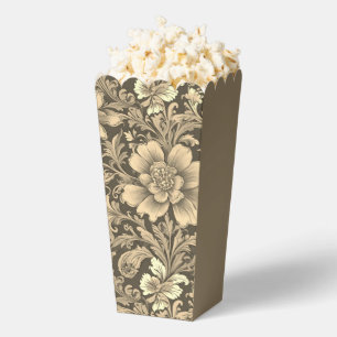 Awesome Vintage Sepia Floral Pattern Favour Box