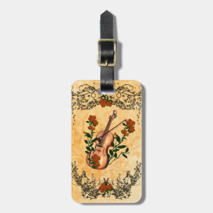 Awesome violin luggage tag