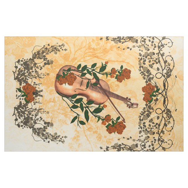 Awesome violin with violin bow fabric (Yard)