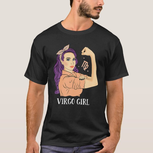 Awesome Virgo For Women Strong Zodiac Girl T-Shirt (Front)