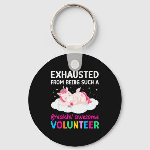 Awesome Volunteer Volunteering Voluntary Worker  Key Ring