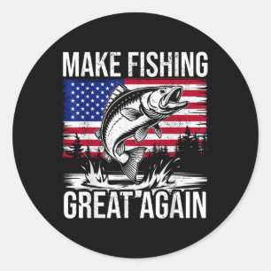 Awesome Vote Republican 2024 Apparel Funny Fishing Classic Round Sticker