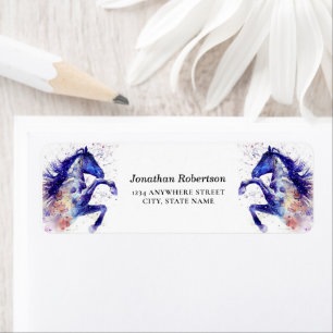 Awesome Watercolor Horse Return Address Return Address Label