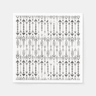 Awesome  watercolor splatters grey tribal arrows napkin