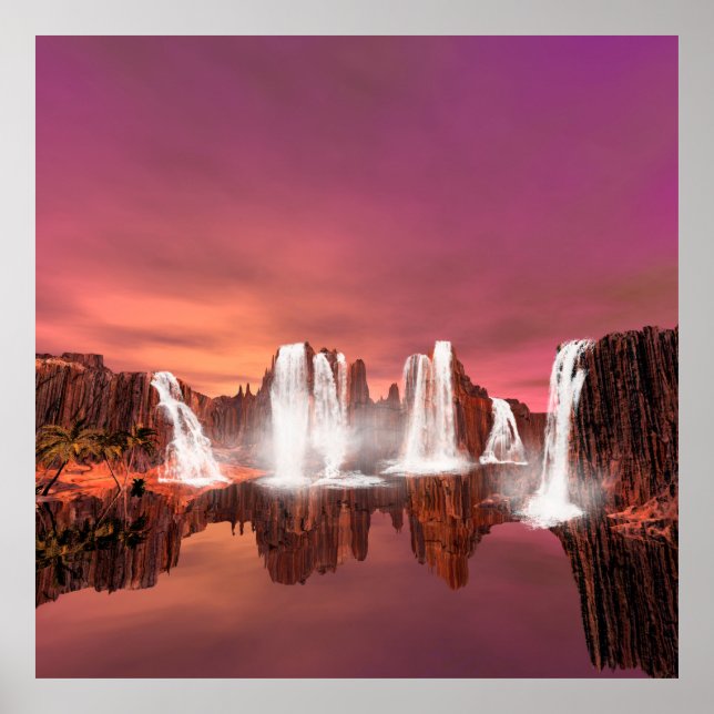 Awesome waterfalls poster (Front)