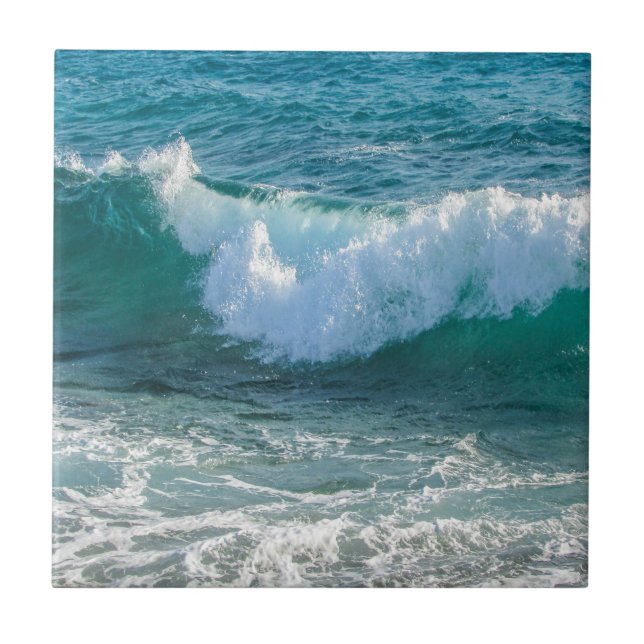 Awesome Wave sea shore nautical ocean nature Tile (Front)