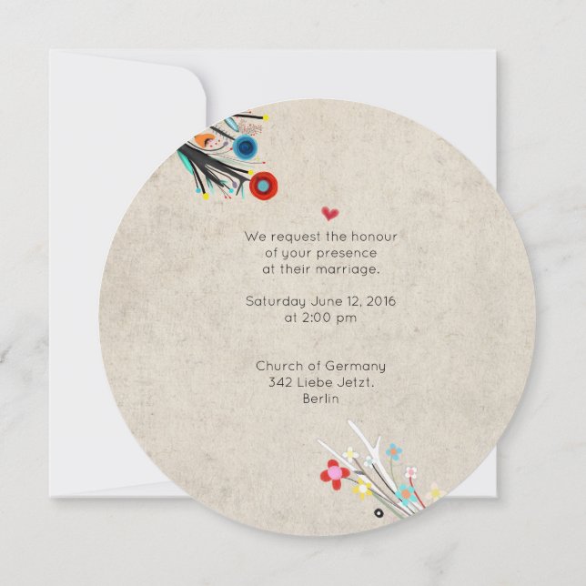 Awesome Wedding Invitation Scalloped Rupydetequila (Back)