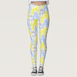 Awesome Wheel Circle Pattern Pastel Colour Legging