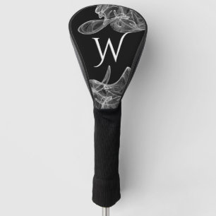 Awesome White Smoke Initialised Golf Head Cover