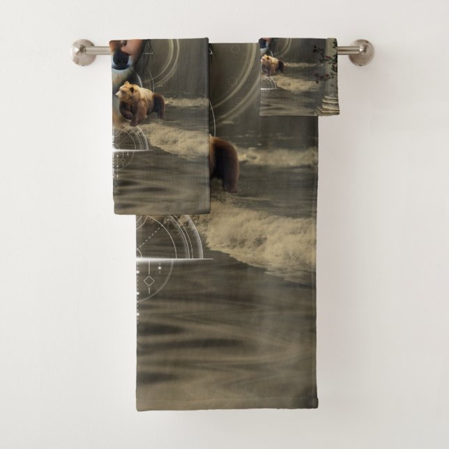 Awesome wolf with fairy bath towel set (Insitu)