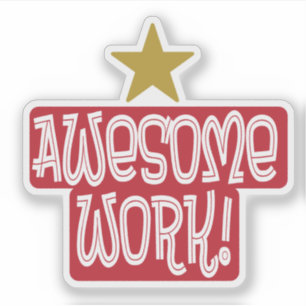 Awesome Work Award Appreciation gold star