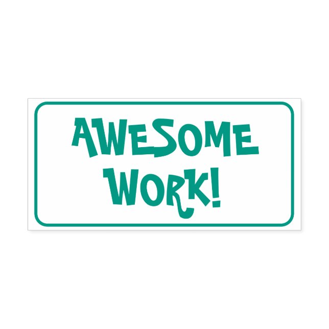 "AWESOME WORK!" Tutor Feedback Rubber Stamp (Design)