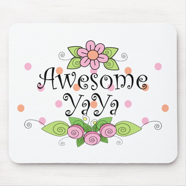 Awesome YaYa T-Shirt Mouse Pad (Front)