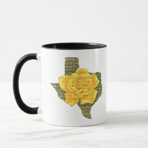 Awesome Yellow Rose Of Texas Pattern Flower Mug