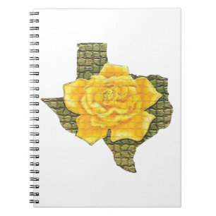 Awesome Yellow Rose Of Texas Pattern Flower  Notebook